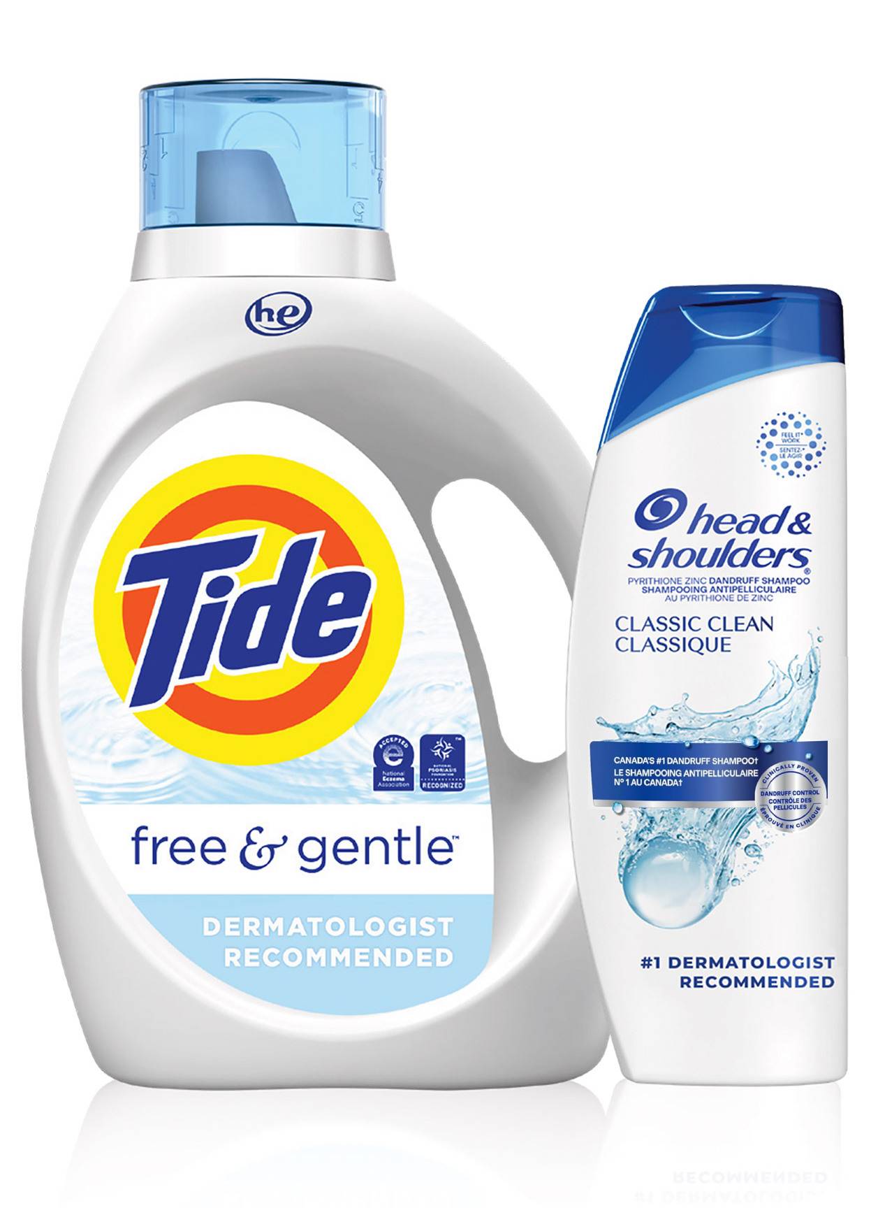 Head & Shoulders Tide Free & Gentle Olay Regenerist Hero Image